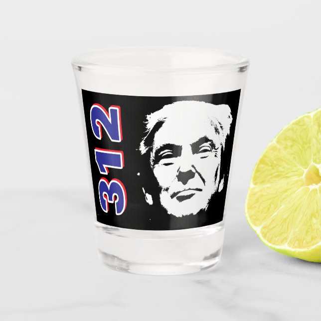 Vaso De Chupito Trump 312 Vidrio de disparo (Anverso)