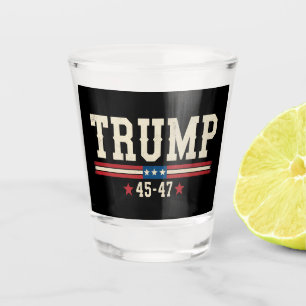Vaso De Chupito Trump 45 47 Bandera Estadounidense USA Retro Vinta
