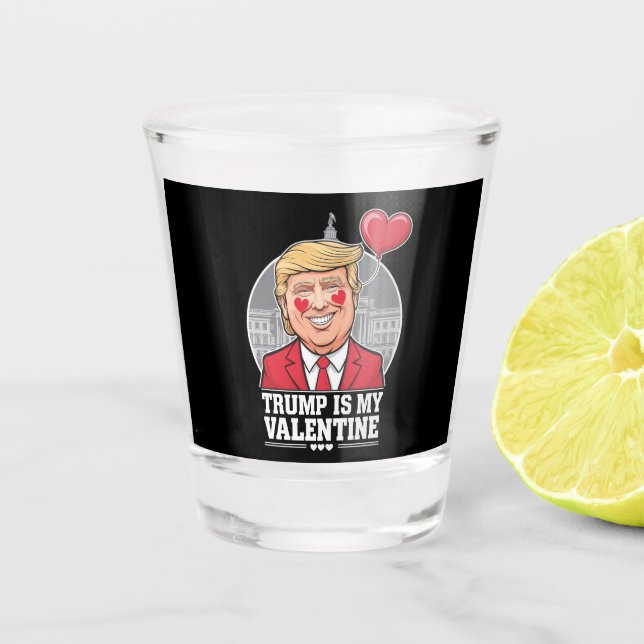 Vaso De Chupito Trump es mi Día de San Valentín retro de San Valen (Anverso)