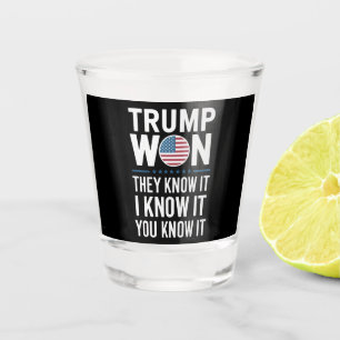 Vaso De Chupito Trump Ganó Ellos Lo Saben 2024 47º Presidente Gana