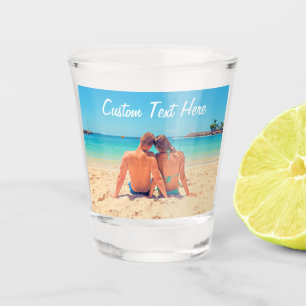 Vaso De Chupito Tu fotografía de vidrio con disparo con texto Pers