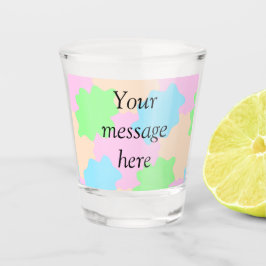Vaso De Chupito Tu mensaje aquí agregar texto nombre boho colorido