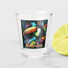 Tucán Pájaro Abstracto Caprichoso Personalizado