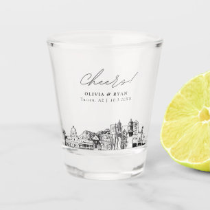 Vaso De Chupito Tucson Arizona Wedding Favor de la Salud Personali