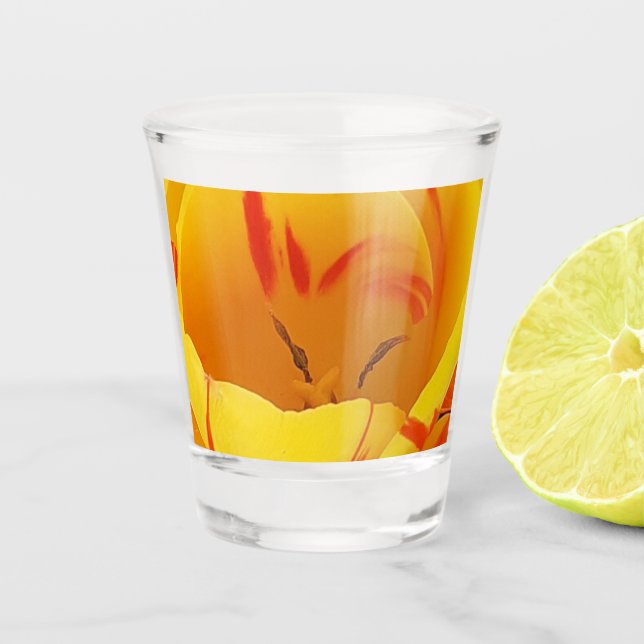Vaso De Chupito Tulip amarillo primavera (Anverso)
