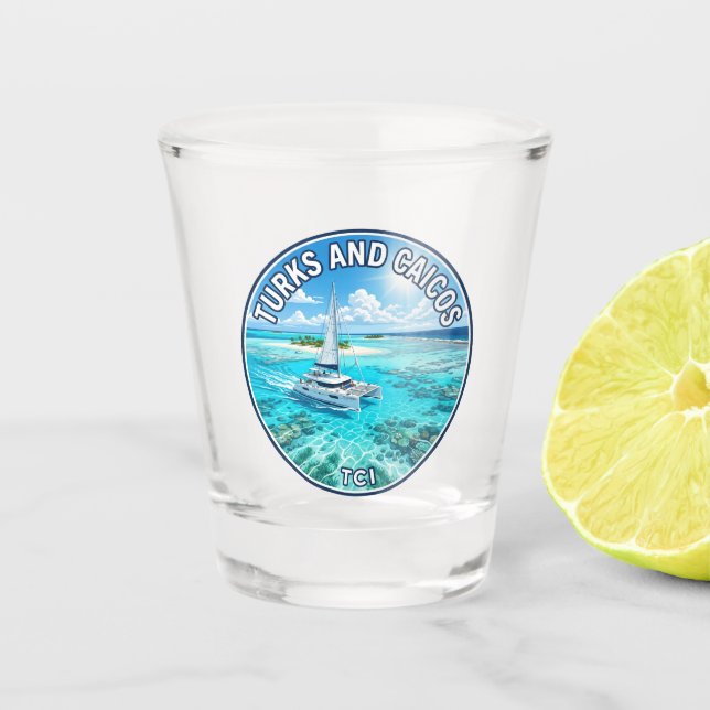 Vaso De Chupito Turcos y Caicos Turcos y Caicos (Anverso)