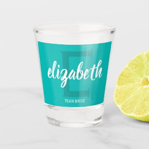 Vaso De Chupito Turquoise Team Bride Personalizado
