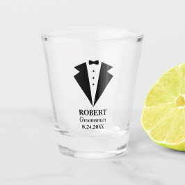 Vaso De Chupito Tuxedo personalizado para padrinos