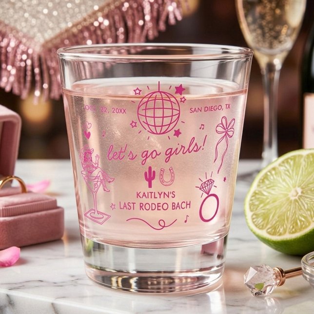 Vaso De Chupito Última Vaquera de Disco Rodeo Fiesta de Soltera (Subido por el creador)