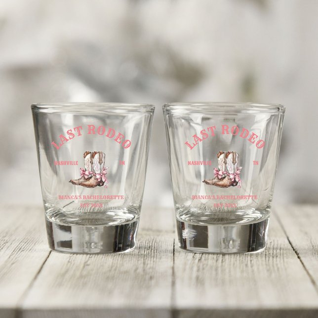 Vaso De Chupito Último Rodeo Western Coquette botas Despedida de s (Subido por el creador)