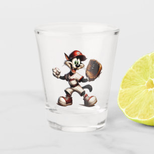 Vaso De Chupito Un cántaro de béisbol para gato tonto se levanta