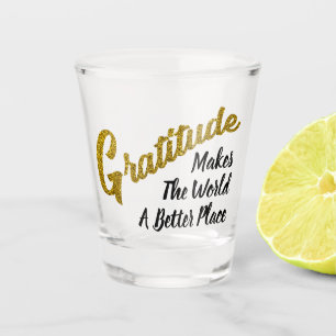 Vaso De Chupito Un Disparo A La Gratitud Tipografía De Los Purpur