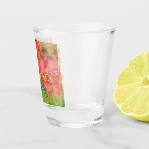 Vaso De Chupito un espejo y algunas plantas