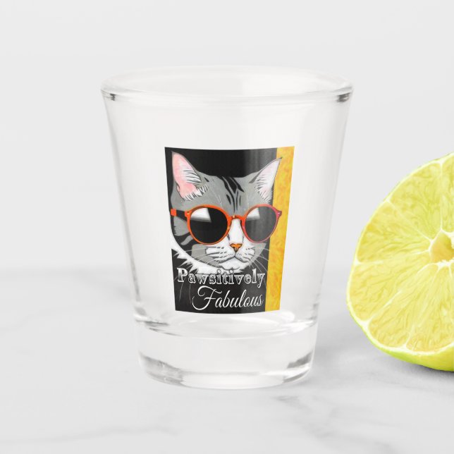 Vaso De Chupito Un gato delicioso (Anverso)