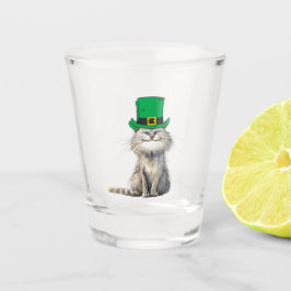 Vaso De Chupito Un gato irlandés feliz