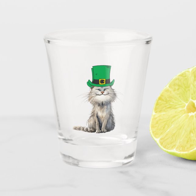 Vaso De Chupito Un gato irlandés feliz (Anverso)