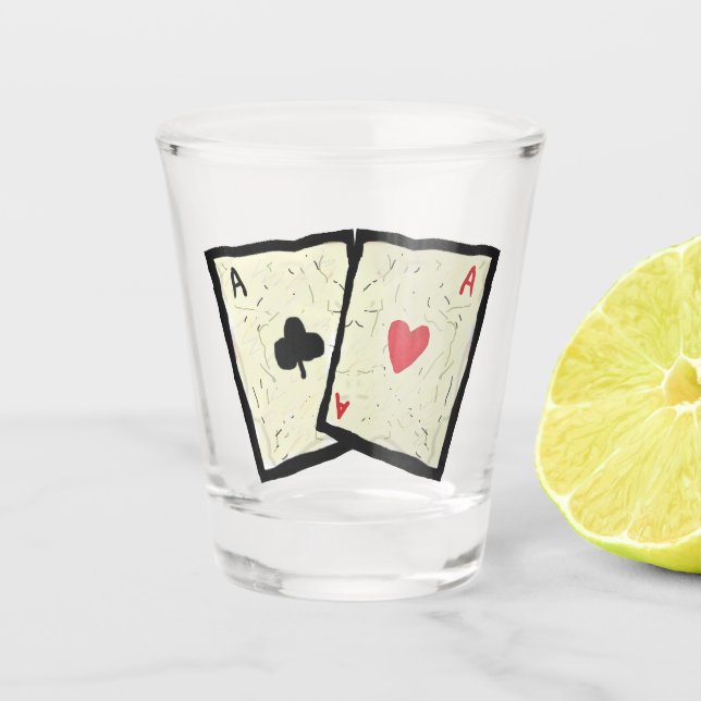 Vaso De Chupito Un Par De Ases (Anverso)