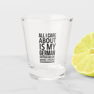 Vaso De Chupito Un pastor alemán gracioso