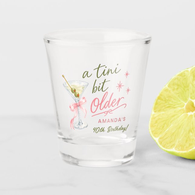 Vaso de chupito Un Poco Más Viejo (Anverso)