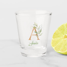 Vaso De Chupito Un purpurina de oro de eucalipto de vegetación mon