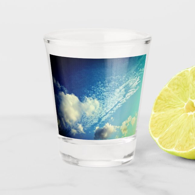 Vaso De Chupito Un rociado de nubes (Anverso)