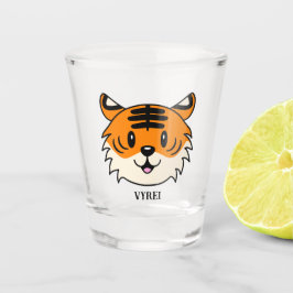 Vaso De Chupito Un tigre Personalizado sonriente y agudo