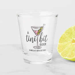 Vaso De Chupito Un Tini Poco Más Viejo Cumpleaños Temático Cóctel