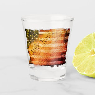 Vaso De Chupito Una captura de la bandera estadounidense vintage d