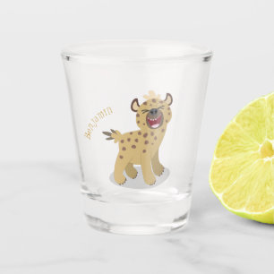Vaso De Chupito Una chiflada hiena riéndose del ilustracion person