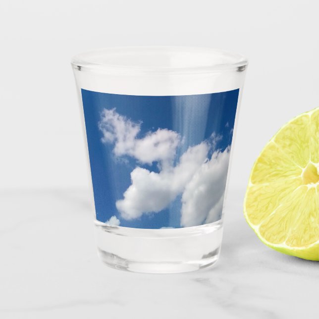 Vaso De Chupito Una hilera de nubes (Anverso)