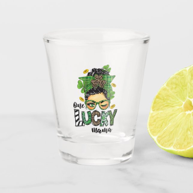 Vaso De Chupito Una mamá afortunada (Anverso)