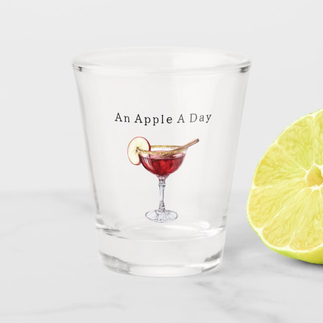 Vaso De Chupito Una manzana al día   (Anverso)
