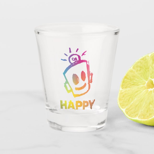 Vaso De Chupito una toma de HAPPY (Anverso)