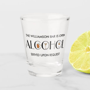 Vaso De Chupito Único Beer Sofisticado Vino Martini Nombre Negro