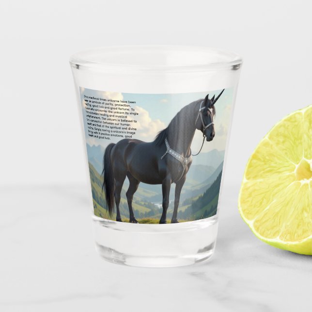 Vaso De Chupito Unicornio Afortunado (Anverso)