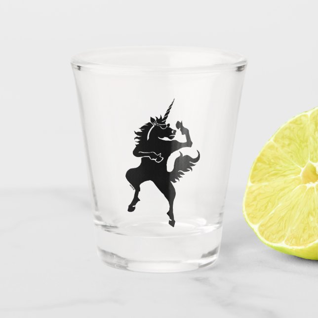 Vaso De Chupito Unicornio fresco del baile (Anverso)
