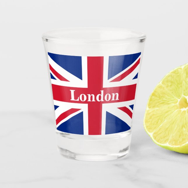 Vaso De Chupito Union Jack London ~ Bandera británica (Anverso)