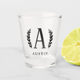Vaso De Chupito Unisex Monograma Vidrio