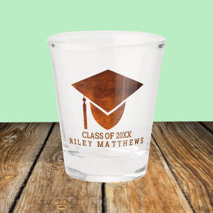 Vaso De Chupito Universidad de Cobre de Graduación Keepsake Colleg
