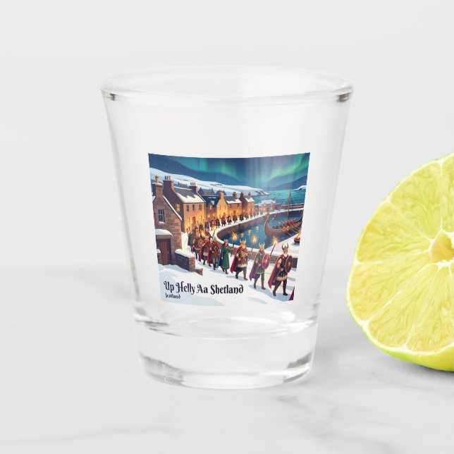 Vaso De Chupito Up Helly Aa Shetland Escocia (Anverso)