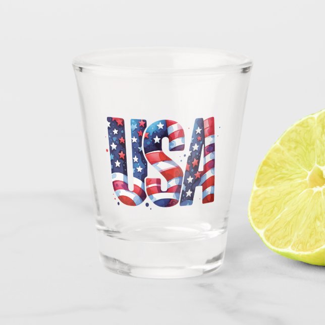 Vaso De Chupito US 4 de julio Glass Shot (Anverso)