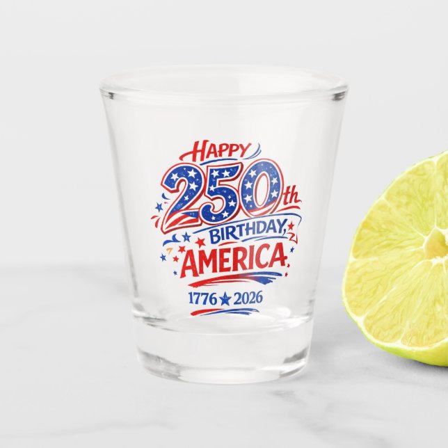 Vaso De Chupito USA America 250th Anniversary Patriotic (Anverso)