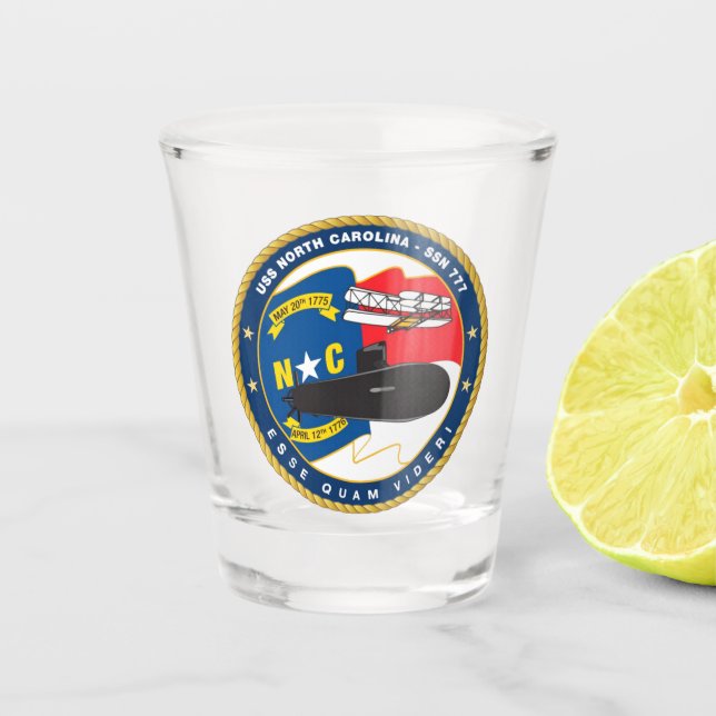 Vaso De Chupito USS Carolina del Norte (SSN-777) (Anverso)