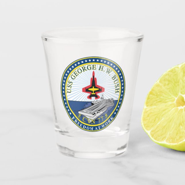 Vaso De Chupito USS George H.W. Bush (CVN-77) (Anverso)