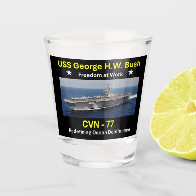 Vaso De Chupito USS George H.W. Bush (CVN-77) (Anverso)