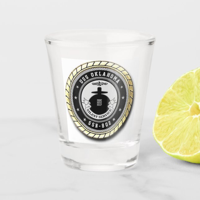 Vaso De Chupito USS Oklahoma (SSN-802) (Anverso)