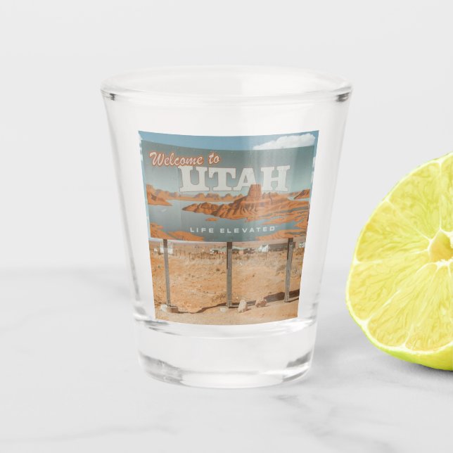 Vaso De Chupito Utah Life Elevated (Anverso)