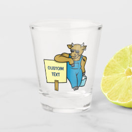 Vaso De Chupito Vaca con Rótulo