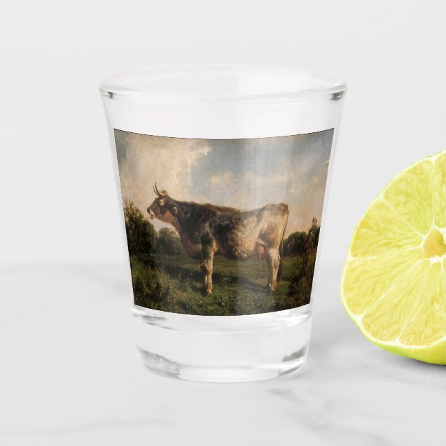 Vaso De Chupito Vaca en un campo (animal de granja) (de Filippo Pa (Anverso)