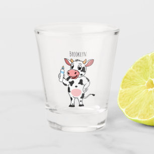 Vaso De Chupito Vaca feliz con personalizado de biberón